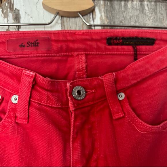AG Adriano Goldschmied Skinny Red The Stilt Jeans 25 - Picture 3 of 11